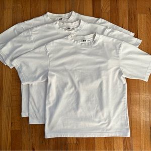 Uniqlo U AIRism Cotton Oversized Crew Neck T-Shirt 3x White Size M